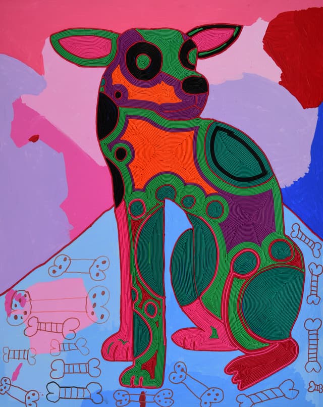 Dalmatian91x72.5 cm Mixed media on canvas 2023